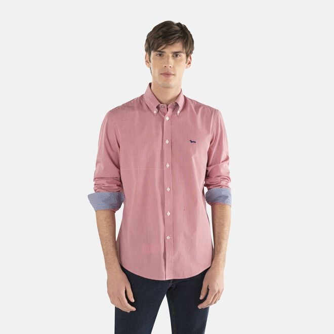 (image for) Check shirt with contrasting inserts F08251016-01053 outlet harmont & blaine