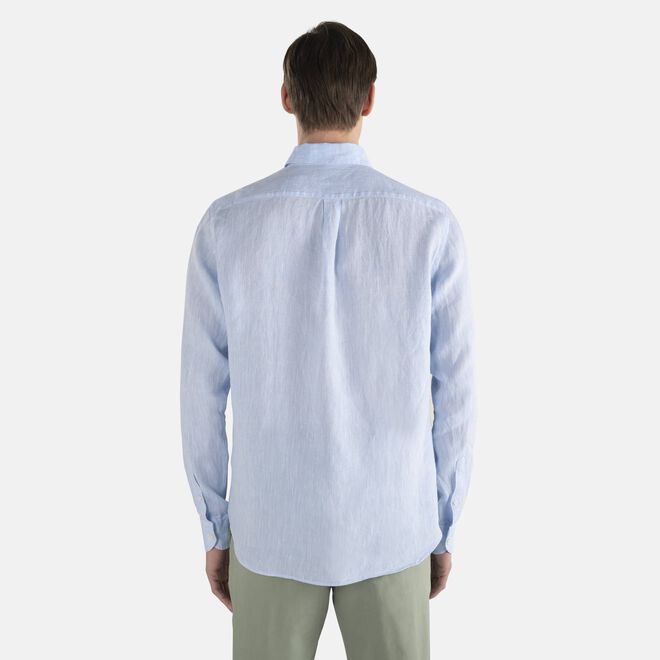 (image for) Camicia in lino con contrasti interni F08251016-0735 In Vendita