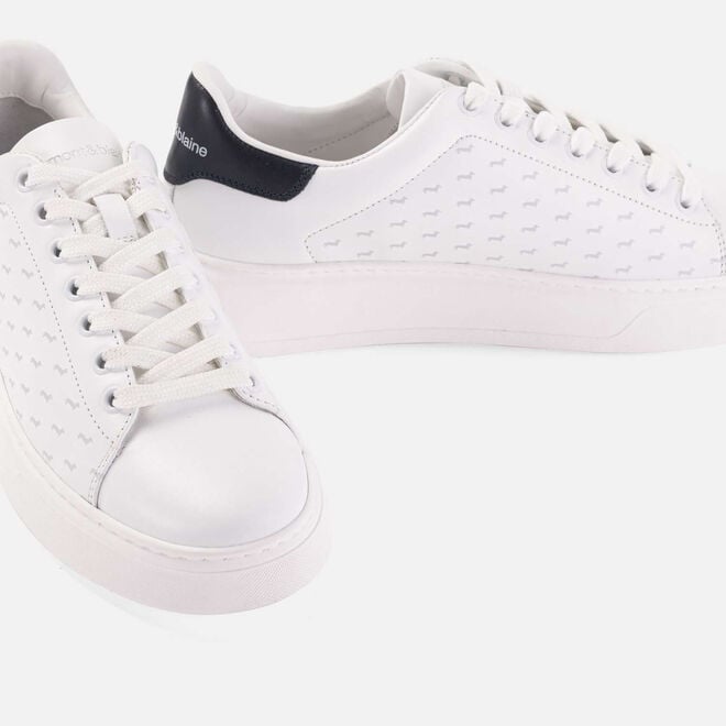 (image for) harmont e blaine outlet Sneaker in pelle con motivo bassotti F08251016-01129