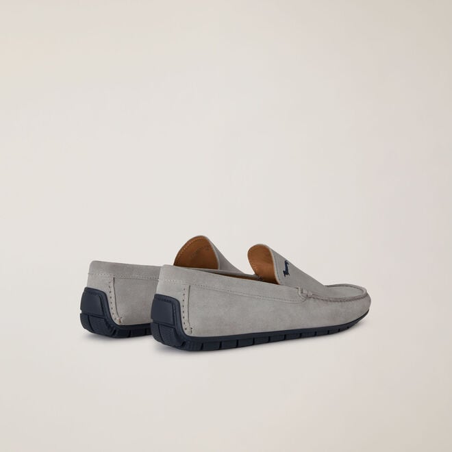 (image for) harmont & blaine outlet shop online Mocassino in pelle scamosciata con logo F08251016-01015
