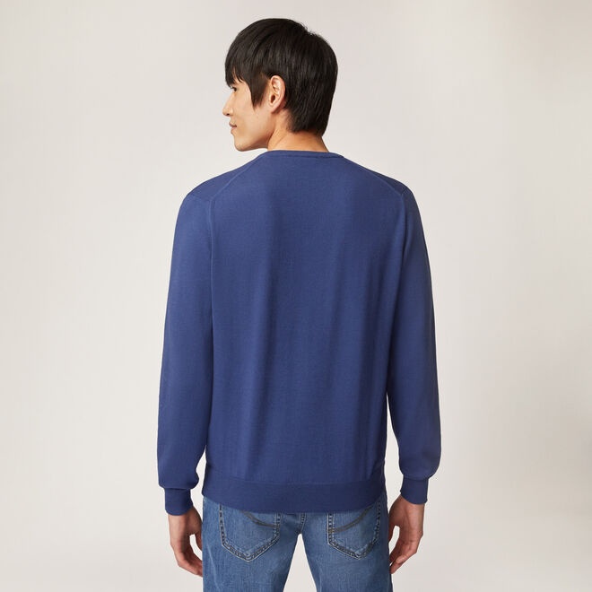 (image for) Cotton v-neck pullover F08251016-0612 In Saldo