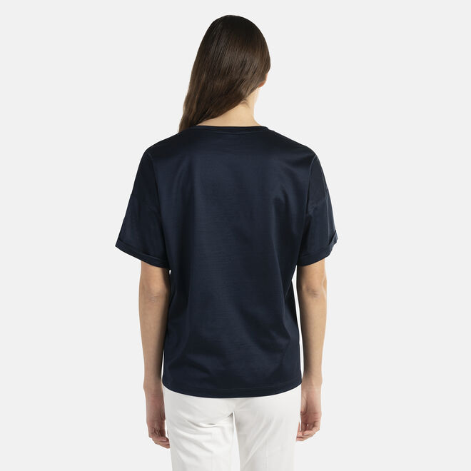 (image for) harmont e blaine saldi 70 T-shirt in cotone con stampa logo F08251016-01115 Shop On Line