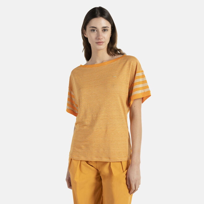 (image for) Saldi - 50% T-shirt oversize in lino F08251016-01072 outlet harmont & blaine