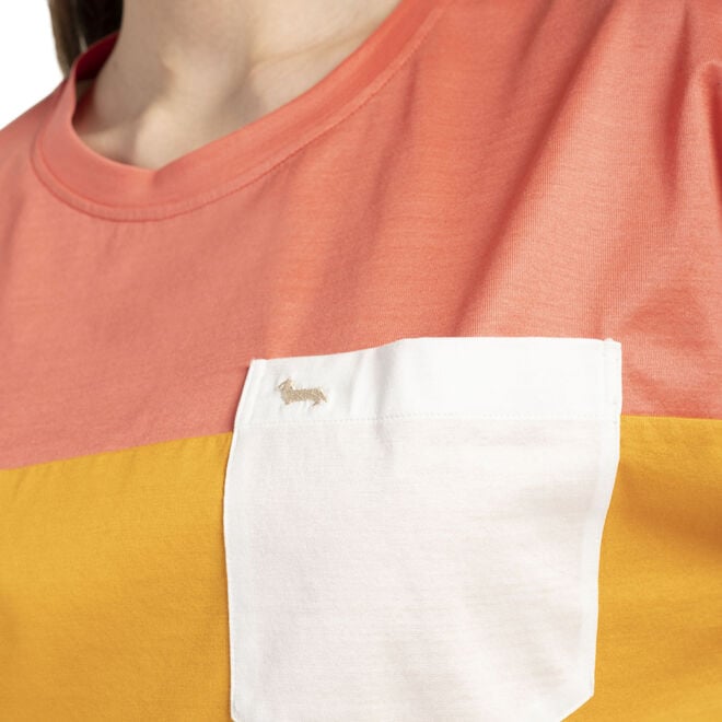 (image for) T-shirt oversize color-block con taschino F08251016-01113 Acquista Online