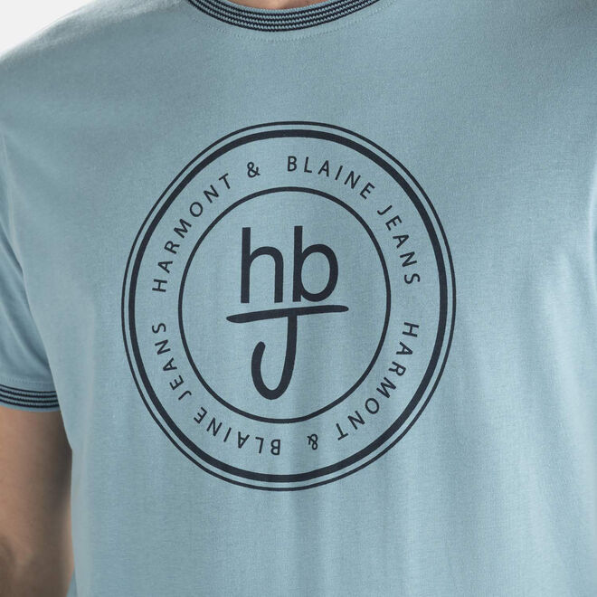 (image for) harmont & blaine logo T-shirt in cotone con macro logo F08251016-0841