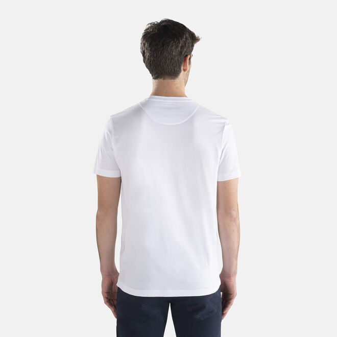 (image for) harmont e blaine outlet T-shirt in cotone con scritta a contrasto F08251016-0935 Saldi