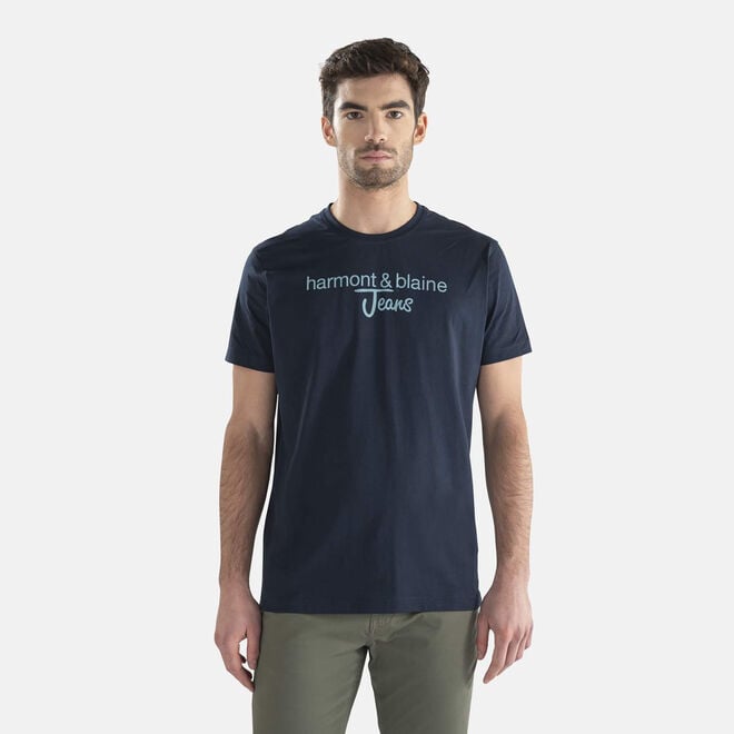 (image for) T-shirt in cotone con scritta a contrasto F08251016-0936 Shop