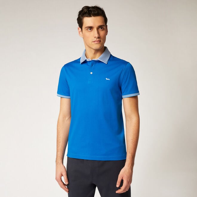 (image for) Prezzi Narrow-fit polo shirt with double striped collar F08251016-0638