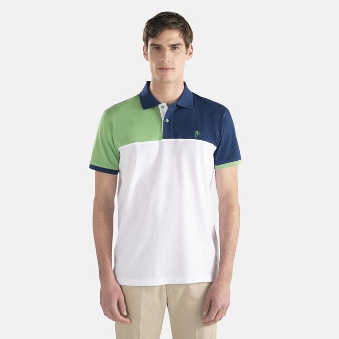 (image for) harmont & blaine shop online Polo in cotone color-block F08251016-0875 Negozi - Click Image to Close